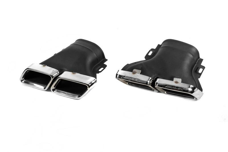 Купити Задній дифузор з насадками Silver (для AMG/AMG-Line, Дизайн E63 2016-2020) для Mercedes E-сlass W213 рр