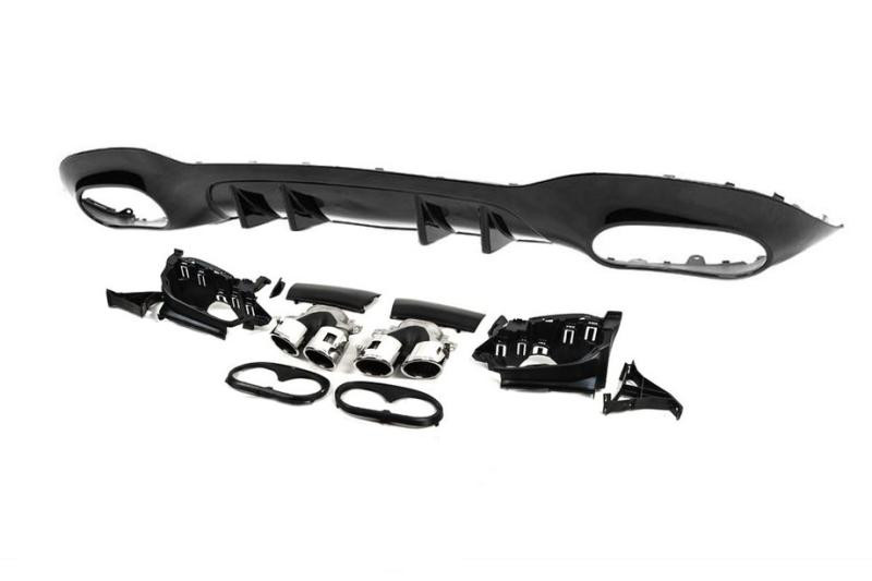 Купити Задній дифузор з насадками (Дизайн A45 SD) для Mercedes A-сlass W177 2018- рр