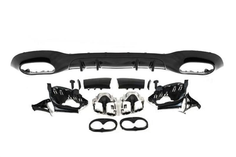 Купити Задній дифузор з насадками (Дизайн A45 SD) для Mercedes A-сlass W177 2018- рр