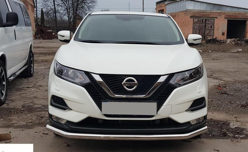 Купити Передній захист ST008 (2017-2021, нерж) для Nissan Qashqai/Rogue Sport рр