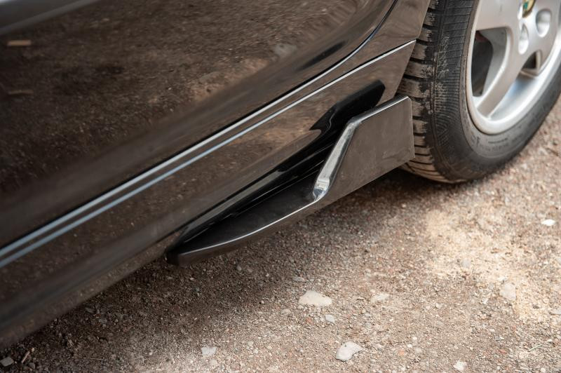 Купить Универсальные Flap накладки на боковые пороги тип-D (2 шт, черный глянец, ABS-пластик)