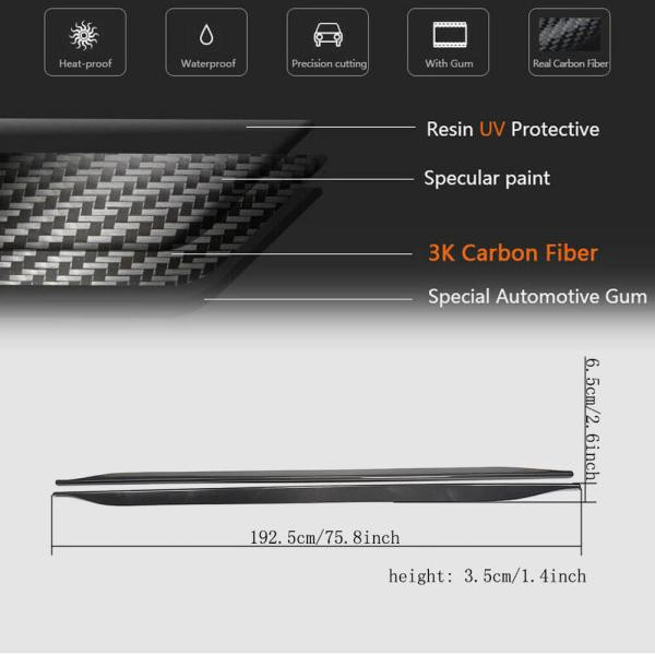 Купить Боковые пороги V1 (Карбон) для Ford Mustang 2015-2023 гг