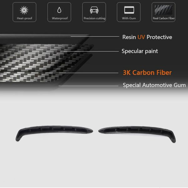 Купити Накладки на передні крила (2018-2023, Карбон) для Ford Mustang рр