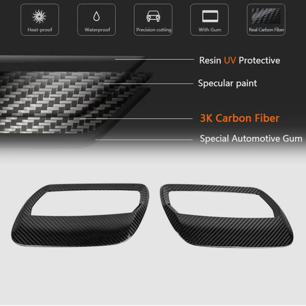 Купити Накладки на капот (2018-2023, Карбон) для Ford Mustang рр