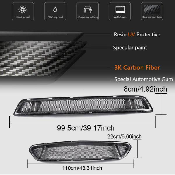 Купити Решітка радіатора (2015-2017, Карбон) для Ford Mustang рр