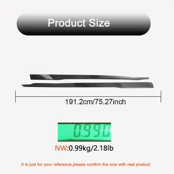 Купити Бокові пороги (Карбон) для Ford Mustang 2024- рр