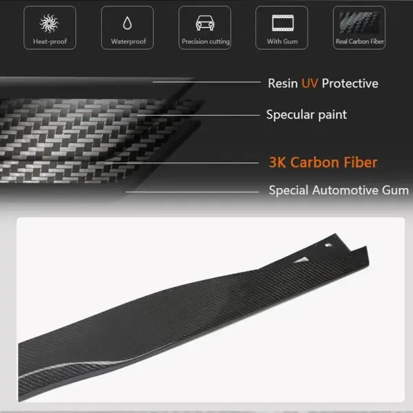 Купити Бокові пороги (Карбон) для Ford Mustang 2024- рр