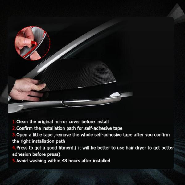 Купить Накладки на зеркала (Карбон) для Ford Mustang 2024- гг