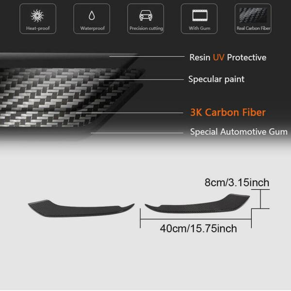 Купити Накладки на протитуманки V1 (2015-2017, Карбон) для Ford Mustang рр