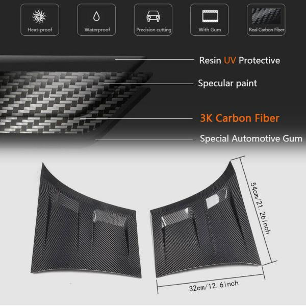 Купити Накладки на передні крила (Карбон) для Ford Mustang 2015-2023 рр