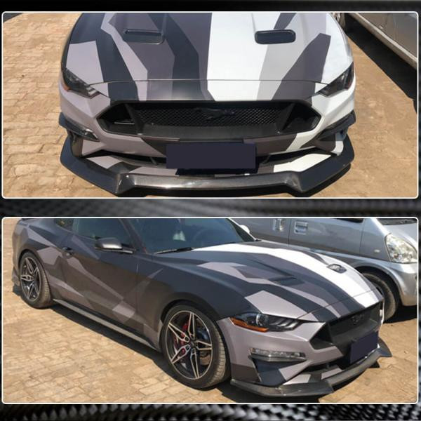 Купити Накладка на передній бампер Lip (2017-2020, Карбон) для Ford Mustang рр