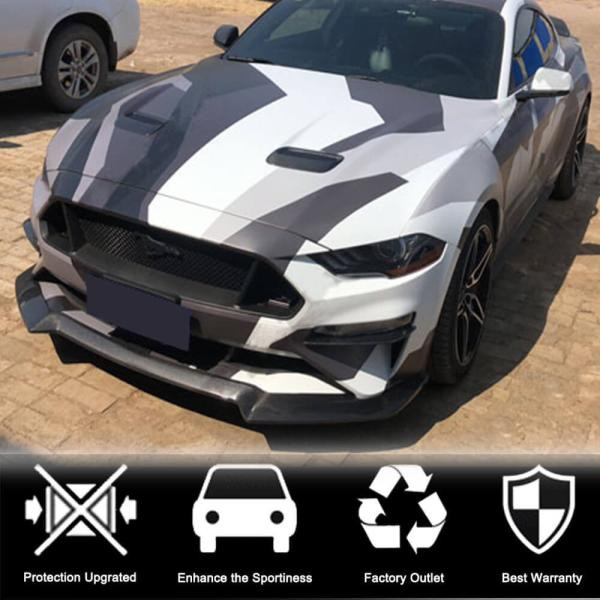 Купити Накладка на передній бампер Lip (2017-2020, Карбон) для Ford Mustang рр