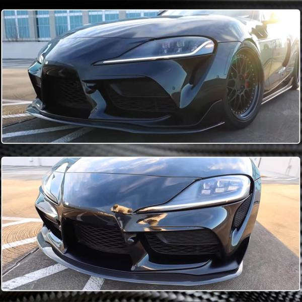 Купити Накладка на передній бампер Lip V1 (Карбон) для Toyota Supra 2019- рр