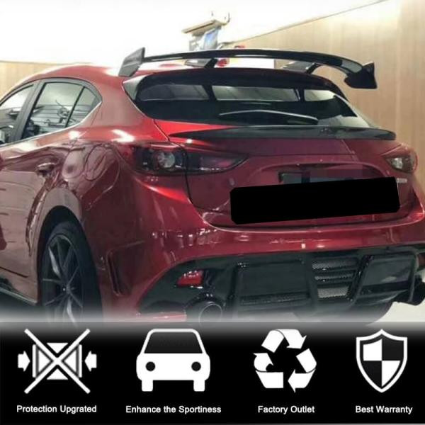 Купити Спойлер V2 (HB, Карбон) для Mazda 3 2013-2019 рр