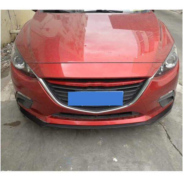 Купити Накладка на передній бампер Lip (2014-2016, Карбон) для Mazda 3 рр