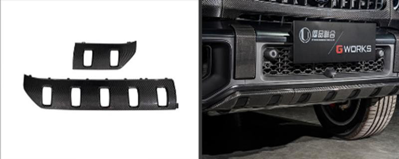 Купить Нижняя накладка на передний бампер (для G63 AMG, Карбон) для Mercedes G сlass W465 2025- гг
