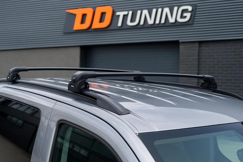 Купити Багажник (поперечини) на інтегровані рейлінги Ecem V2 120 см (2 шт) Чорний для Toyota Proace City