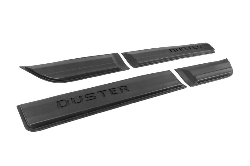 Купити Накладки на арки з молдингами (12 шт., чорні ABS) для Renault Duster 2018-2024 рр