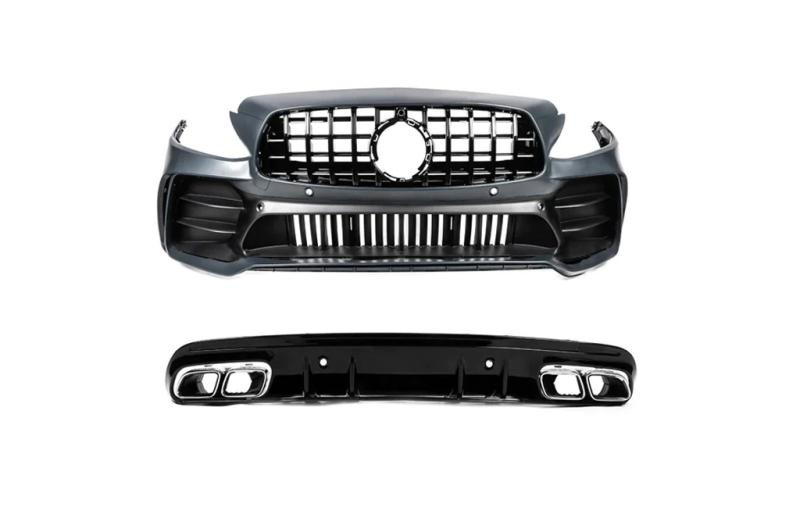 Купити Комплект обвісів з заднім дифузором (дизайн Black Mamba C63GT) для Mercedes C-сlass W205 2014-2021рр