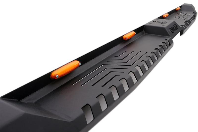 Купити Бокові пороги Dakar V2 з LED (2 шт, метал) для Volkswagen Amarok 2022- рр