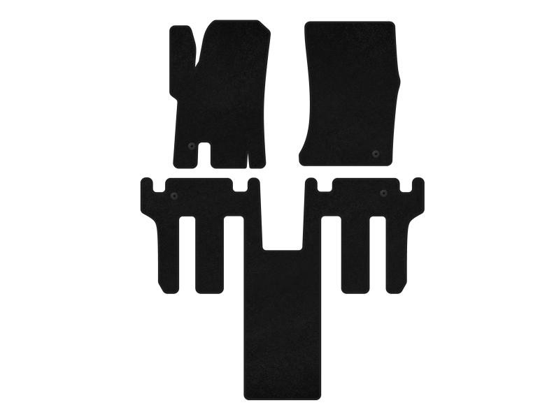 Купить Коврики текстильные Premium (2 ряда, Черный) для Ssang Yong Rodius