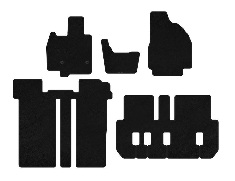 Купить Коврики текстильные Premium (3 ряда, 6-ти местный, Черный) для Toyota Previa 2006-2019 гг