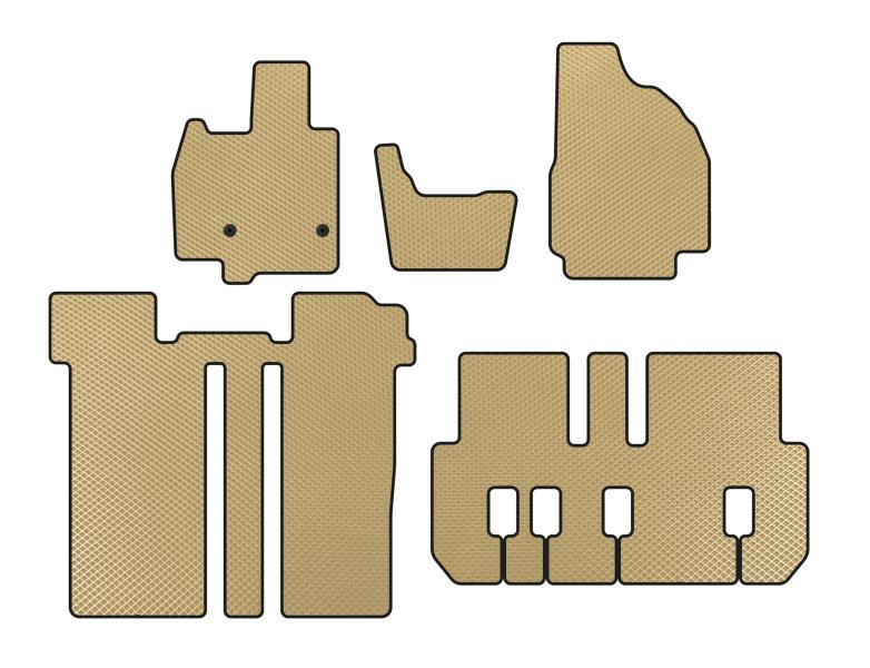 Купить Коврики EVA (3 ряда, 6-ти местный, Бежевый) для Toyota Previa 2006-2019 гг