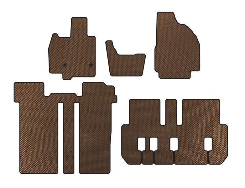 Купить Коврики EVA (3 ряда, 6-ти местный, Коричневый) для Toyota Previa 2006-2019 гг