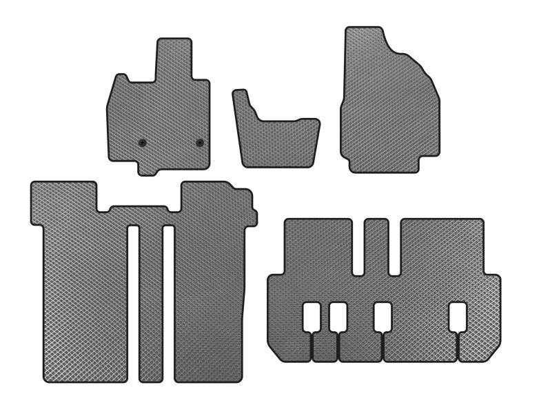 Купить Коврики EVA (3 ряда, 6-ти местный, Серый) для Toyota Previa 2006-2019 гг