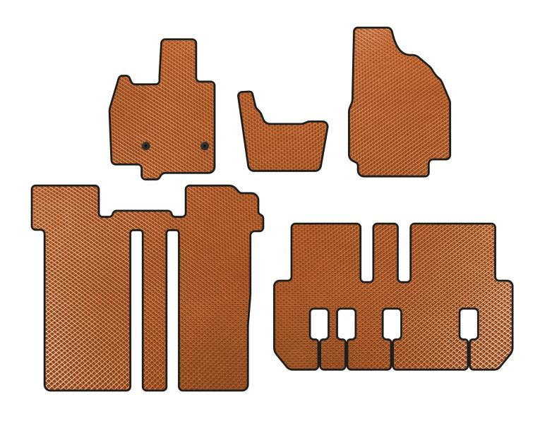 Купити Килимки EVA (3 ряди, 6-ти місний, Помаранчевий) для Toyota Previa 2006-2019 рр