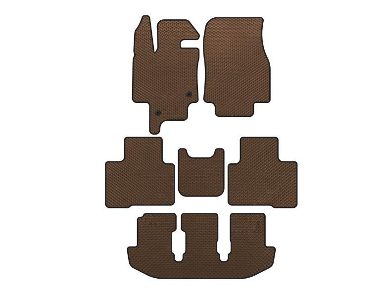 Купити Килимки EVA (3 ряди, 7-ми місний, Коричневий) для Toyota Highlander 2019- рр