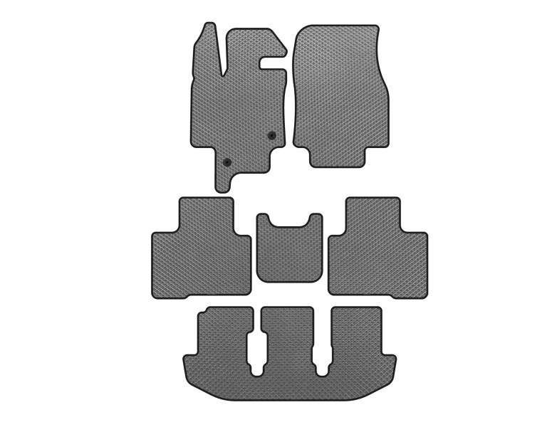 Купить Коврики EVA (3 ряда, 7-местный, Серый) для Toyota Highlander 2019- гг