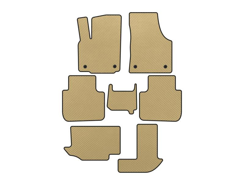 Купити Килимки EVA (3 ряди, 7-ми місний, Бежевий) для Volkswagen Atlas (Terramont)