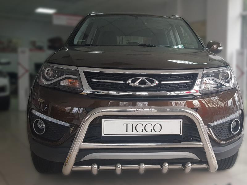Купити Кенгурятник WT003 (нерж) для Chery Tiggo 5