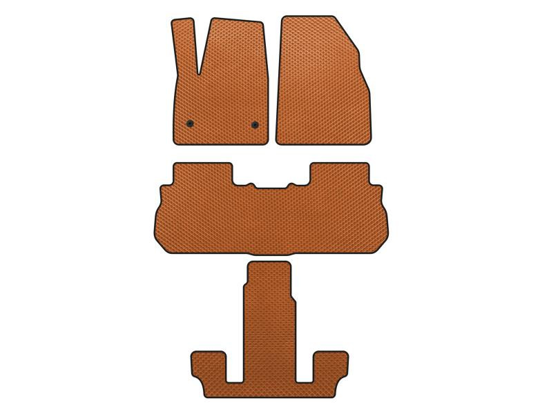 Купить Коврики EVA (3 ряда, 2017-2019, Оранжевый) для GMC Acadia 2017- гг