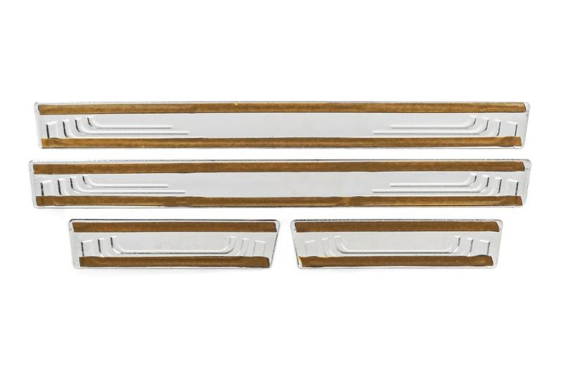 Купити Накладки на пороги V-2 (4 шт., нерж) для Renault Megane IV 2016-2025 рр