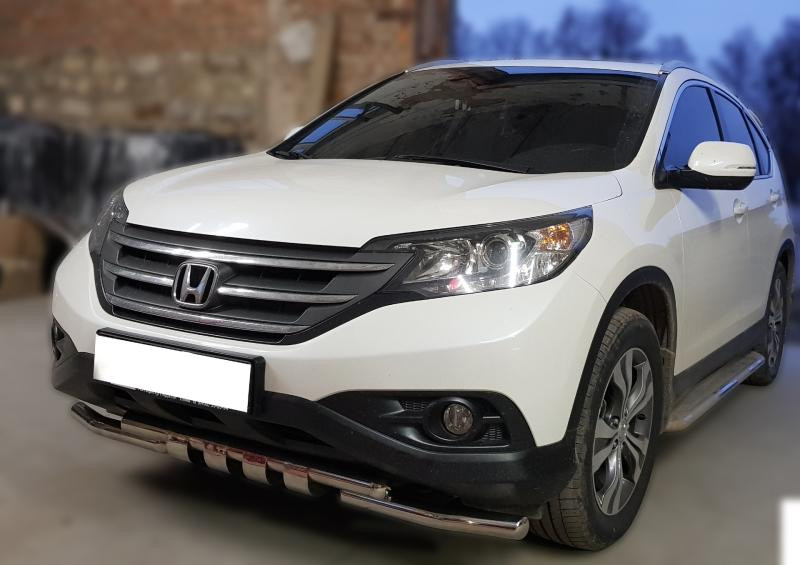 Купити Передній захист Shark (нерж) для Honda CRV 2012-2016 рр