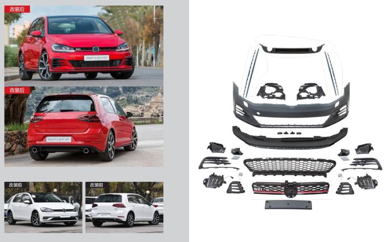 Купить Комплект обвесов GTI (для 2017-2020) для Volkswagen Golf 7/E-Golf