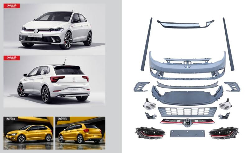 Купить Комплект обвесов GTI (для 2021-2025) для Volkswagen Polo 2017- рр