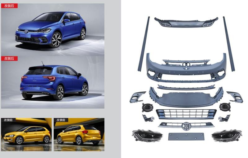 Купить Комплект обвесов R-Line (для 2021-2025) для Volkswagen Polo 2017- рр