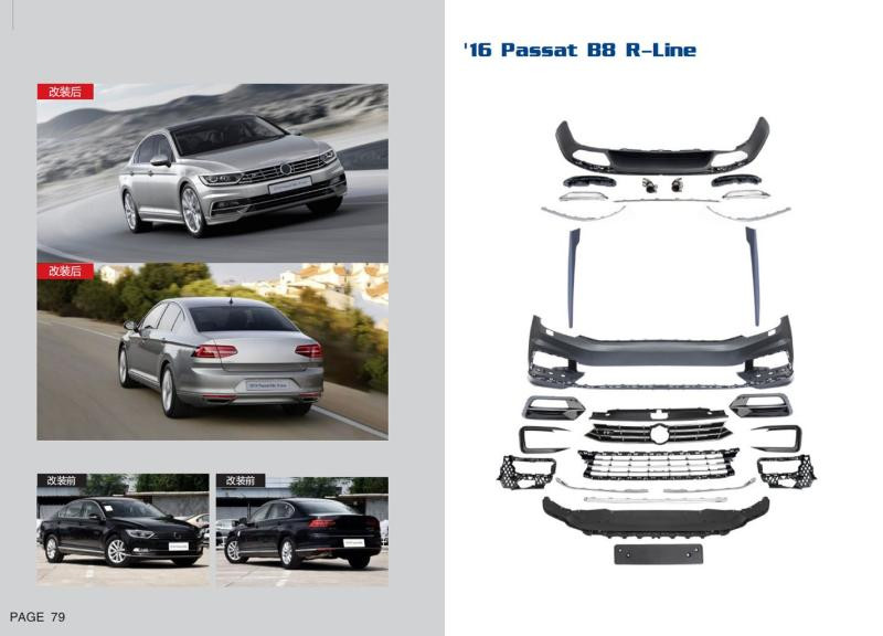 Купити Комплект обвісів R-Line (Для 2015-2020) для Volkswagen Passat B8 рр