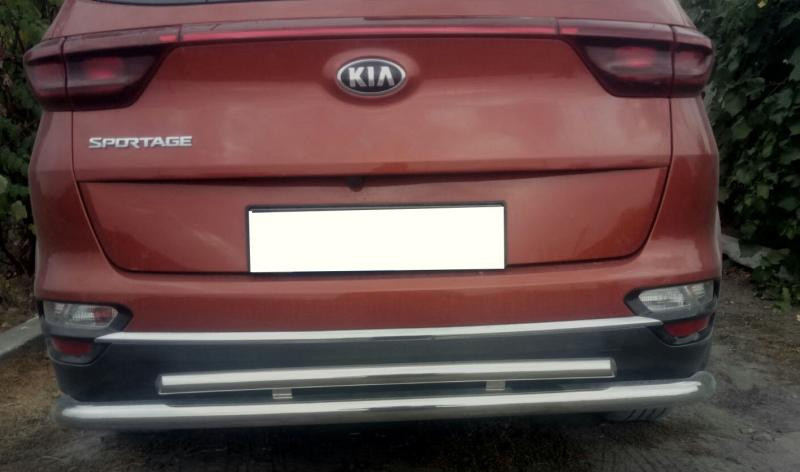 Купити Задній захист AK002-2 (нерж) для Kia Sportage 2015-2021 рр
