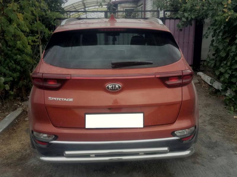 Купити Задній захист AK002-2 (нерж) для Kia Sportage 2015-2021 рр