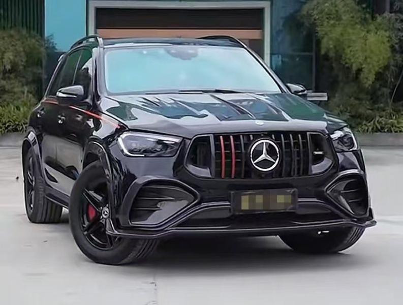 Купить Накладки на передний бампер (для GLE53/AMG-Line 2023-2025, Карбон) для Mercedes GLE W167