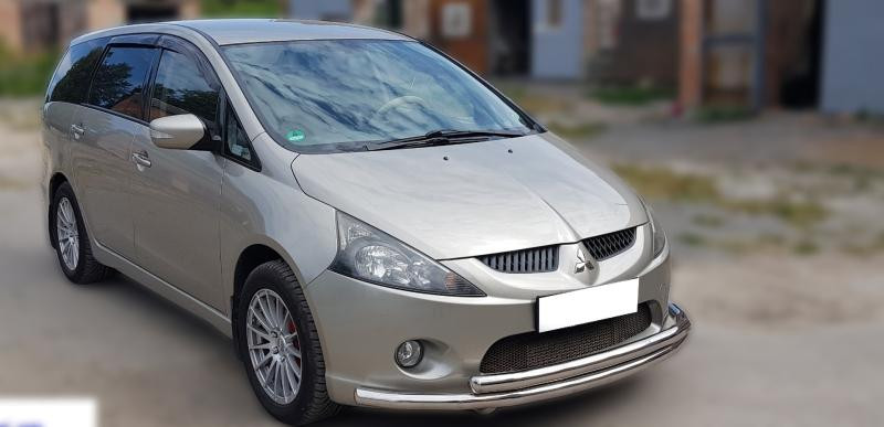 Купити Передній захист ST014 (нерж.) d60/42 для Mitsubishi Grandis 2003-2011 рр