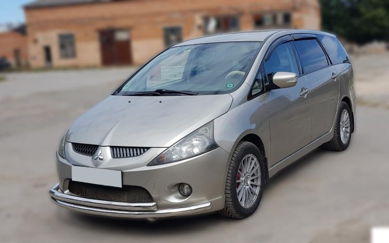 Купити Передній захист ST014 (нерж.) d60/60 для Mitsubishi Grandis 2003-2011 рр