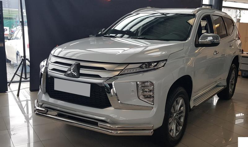 Купить Передняя защита F3-60 (2020-2025, нерж) для Mitsubishi Pajero Sport 2015- гг