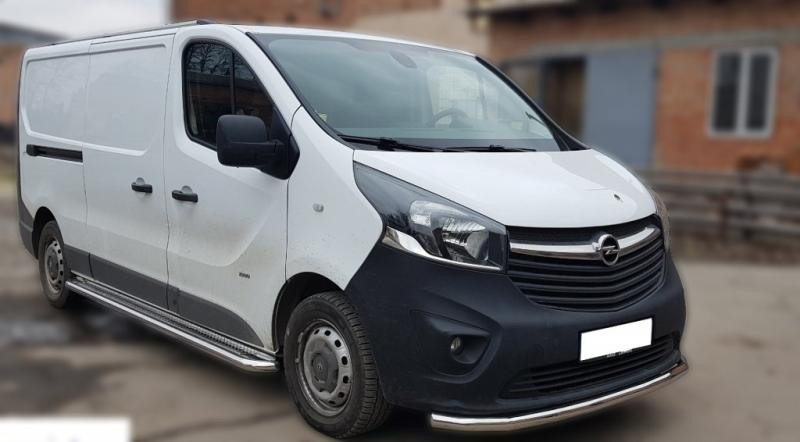 Купити Передній захист ST008 (нерж) для Renault Trafic 2015- рр