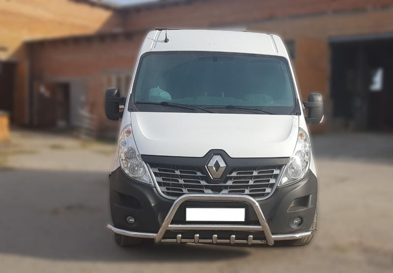 Купити Кенгурятник з вусами WT003 (нерж.) для Renault Master 2011-2023 рр