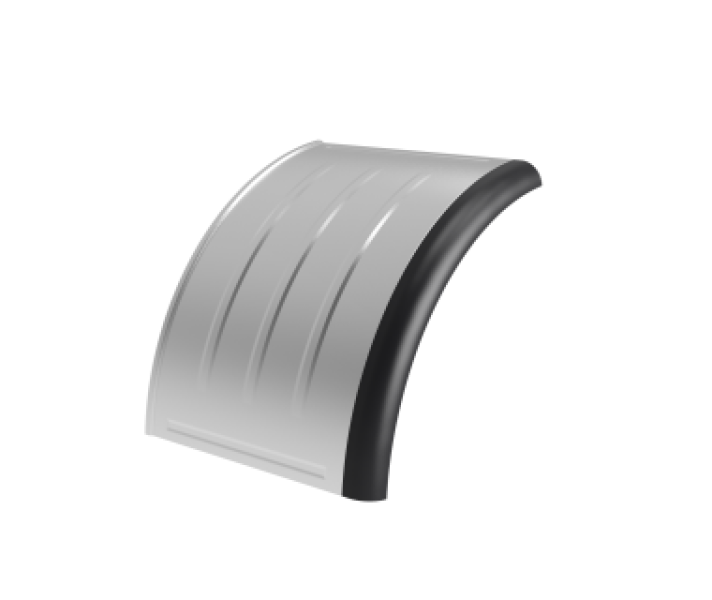 Купити Напівкрило пластикове на причіп з білою смугою Domar  DK7025, B=500мм Domar Цинк Італія (1101107216)